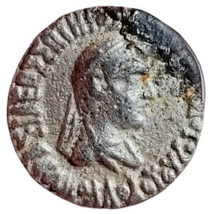 Indo Greek Apollodotus ll - 80-65 BCE Silver Drachm Ancient Coin