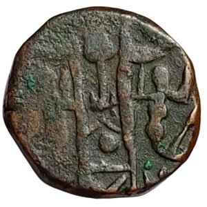 Awadh State Wajid Ali Shah Copper 1 Falus Bait-us-Sultanate Lakhnau Mulk Awadh Akhtarnagar Mint