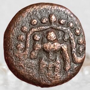 Goddess Meenakshi Portrait - Madurai Nayaka 1 Kasu Copper Coin