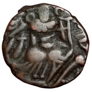 King of Kashmir Sankara Varman Copper AE Stater Coin of Kashmir-Utpala Dynasty