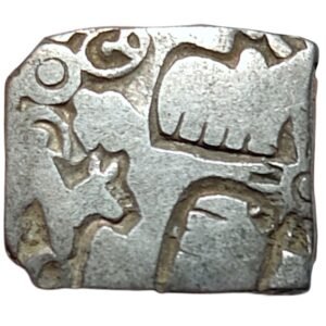 Mauryan Empire Karshapana - Founded by Chandragupta Maurya around 320 BCE - Punch Marked Silver Coin