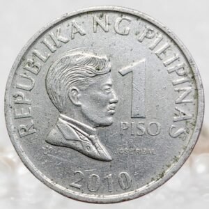 Philippines 1 Peso 2010 Copper Nickel Collectible Coin