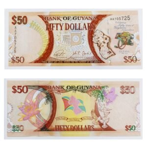 Guyana 50 Dollars Banknote (50 Years of Guyana Independence)