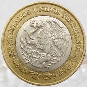 Mexico 10 Pesos Coin Bimetallic Metal Collectible