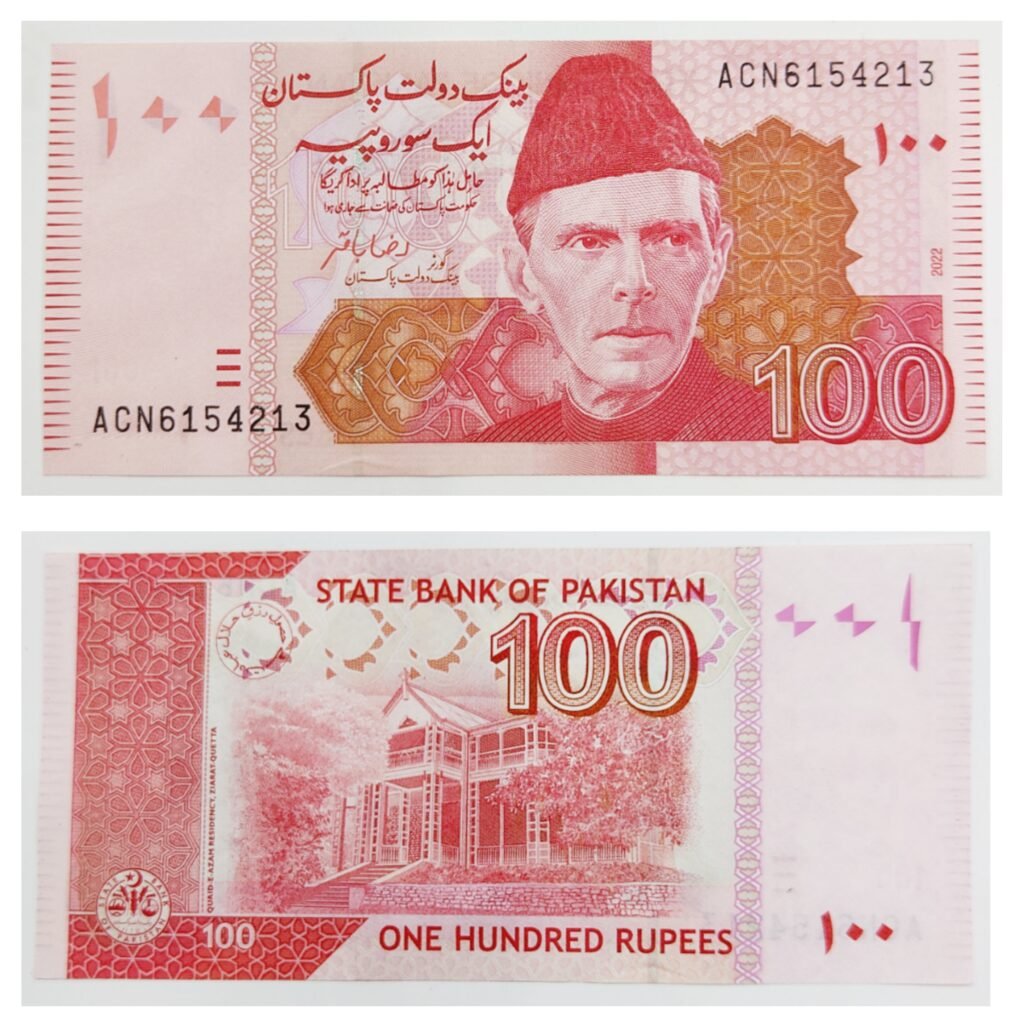 Pakistan 100 Rupees Banknote (Muhammad Ali Jinnah Type) – Indian Coin Mart