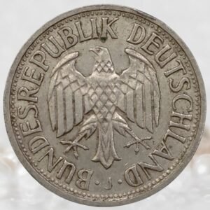 Germany 1 Deutsche Mark Coin 1962 German eagle mintmark below Collectible