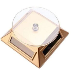 Solar Rotating Display Stand 360° Golden Base for Displaying Old Coins