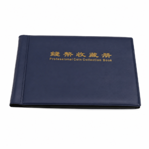 240 Pocket Coin Collection Album Book with Transparent Holders, Durable Coin Storage Organizer (Blue)
