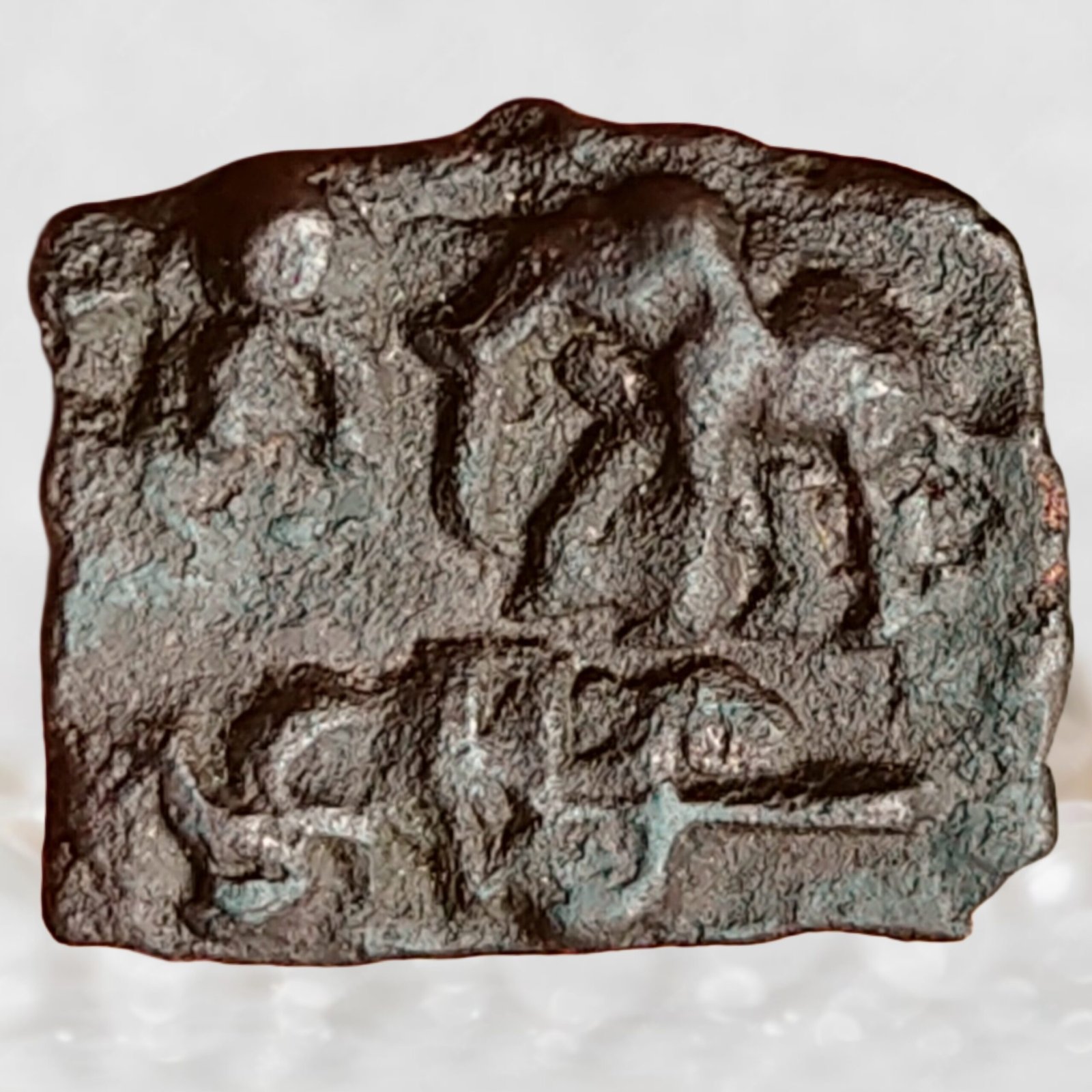 Ancient India Post-Mauryan Shunga Empire (185-73 BCE) Copper Coin (1)