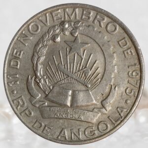 Angola People's Republic 5 Kwanzas Coin Copper-Nickel Collectible