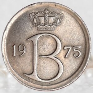 Belgium King Baudouin  25 Centimes Coin Copper-Nickel Collectible