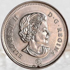 Canada 5 Cents Coin - Queen Elizabeth II 4th Portrait, Magnetic With RCM Logo