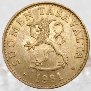 Finland Republic 50 Pennia Coin Aluminium Bronze Collectible