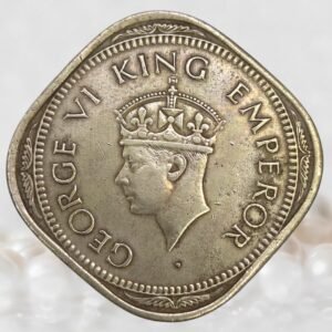 George VI British India Nickel Brass 2 Annas 1944 AD Historical Coin