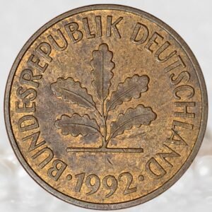 Germany 5 Pfennigs Coin Brass Clad Steel Collectible