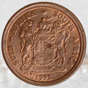 South Africa Republic 2 Cents Coin Bronze Plated Steel Collectible