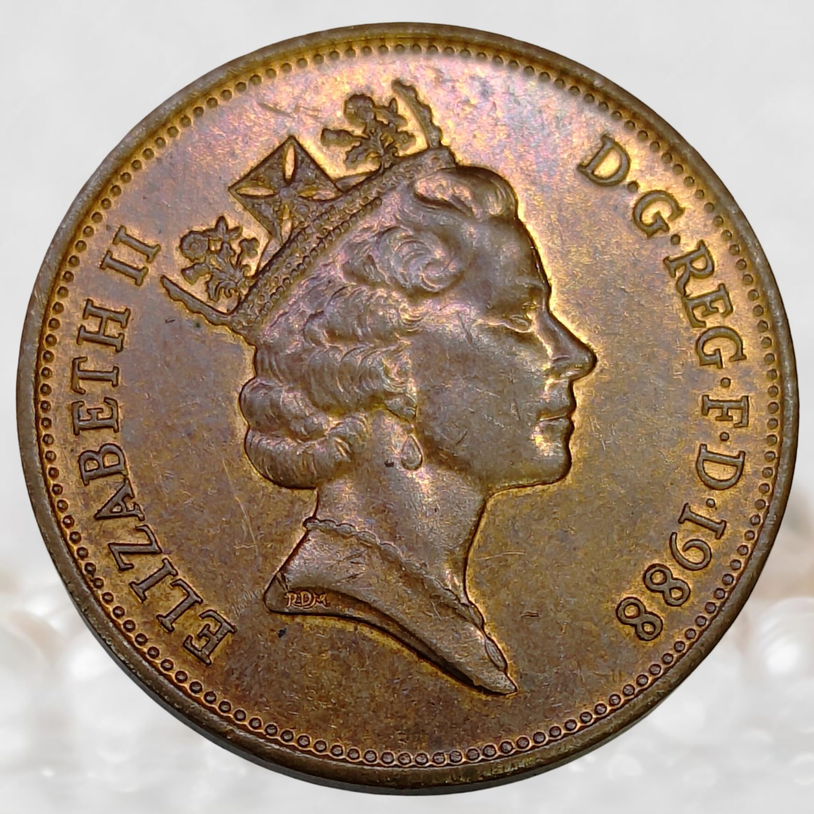 United Kingdom Queen Elizabeth II 3rd Portrait 2 Pence Coin Bronze Collectible (1)