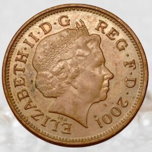 United Kingdom Queen Elizabeth II 4th Portrait 2 Pence Coin Copper Plated Steel Collectible