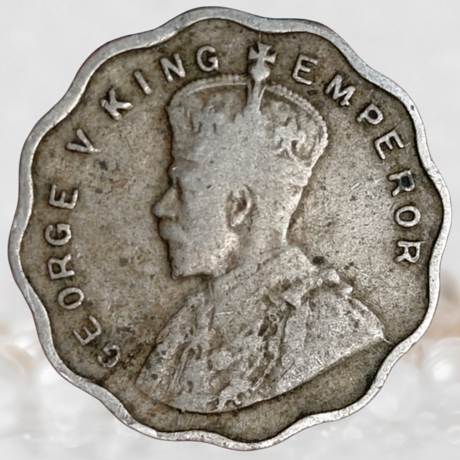1 Anna King George VBritish India 1910–1936 AD Copper-Nickel Historical Coin (5)