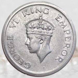 George VI - 1 Rupee British India1947 AD Bombay Mint Historical Coin