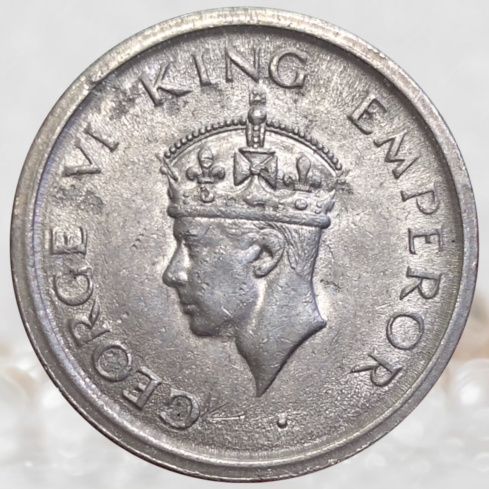 George VI - 1 Rupee British India1947 AD Bombay Mint Historical Coin (7)