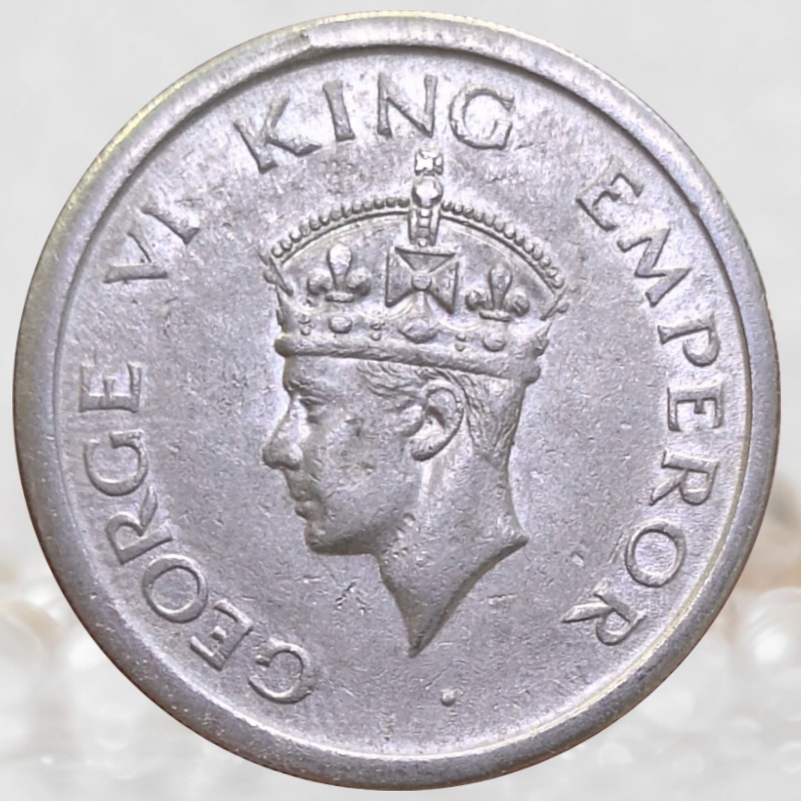 George VI - 1 Rupee British India1947 AD Bombay Mint Historical Coin (9)