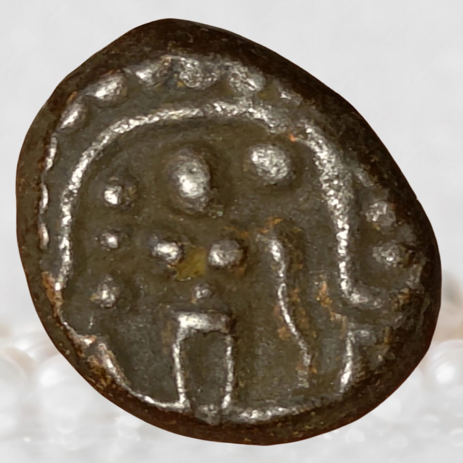 Goddess Meenakshi Madurai Nayaka 1 Kasu Copper Coin South India (1)