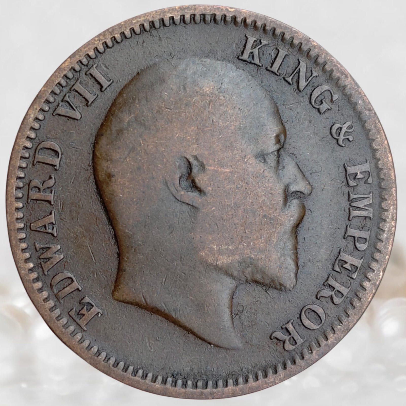 King Edward VII British India Copper ¼ Anna Coin (1)