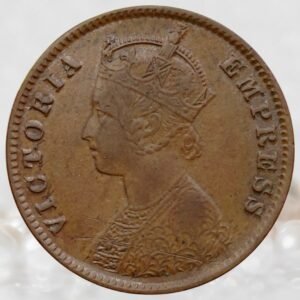 Queen Victoria ¼ Anna British India Copper Coin Excellent Condition