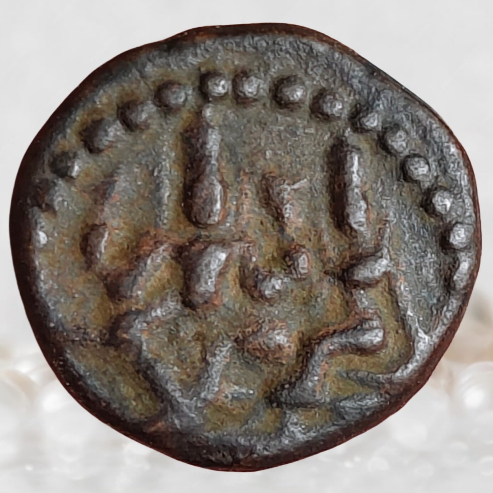 Shiva Parvathi 1 Kasu Nayaks of Madurai Muthu Virappa Nayaka Copper Coin (1)