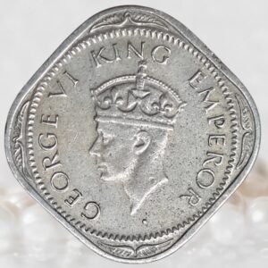 ½ Anna King George VI British India Nickel Historical Coin