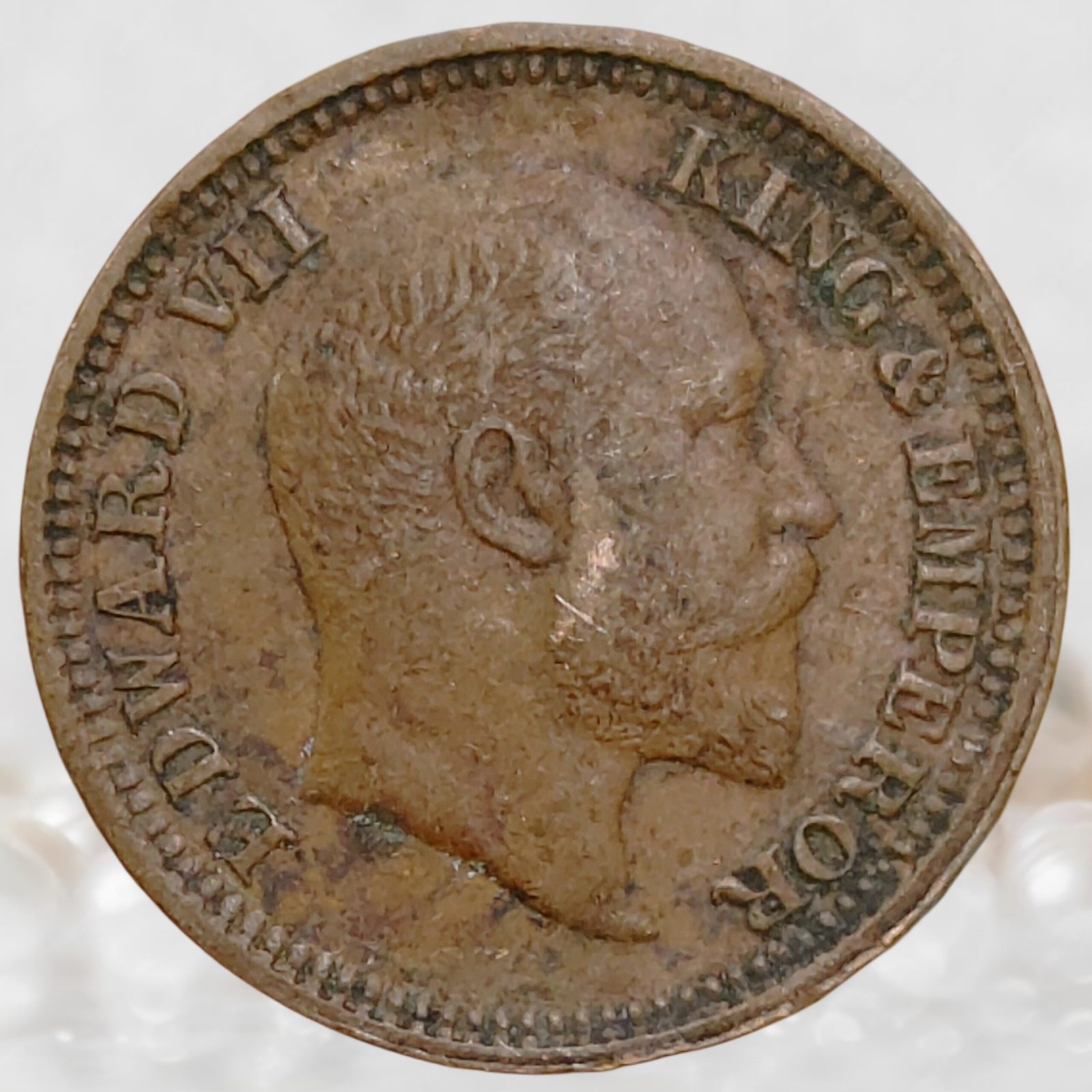 ½ Pice King Edward VII British India Copper Coin (2)