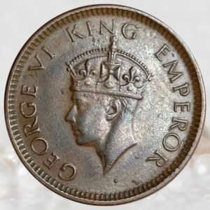 1/12 Anna King George VI British India Bronze 1938-1942 AD Historical Coin