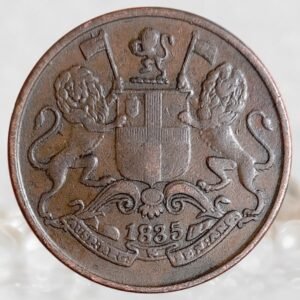 East India Company ¼ Anna Copper Coin 1835 AD (Large Size)