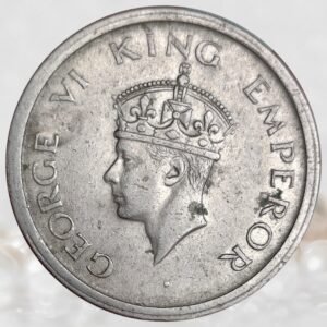 George VI - 1 Rupee British India1947 AD Bombay Mint Historical Coin