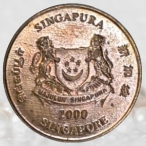 Singapore 1 Cent Copper-Zinc Coin 1992-2002 AD