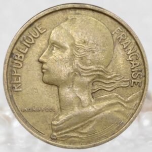 France 10 Centimes Coin - Liberty Head Design