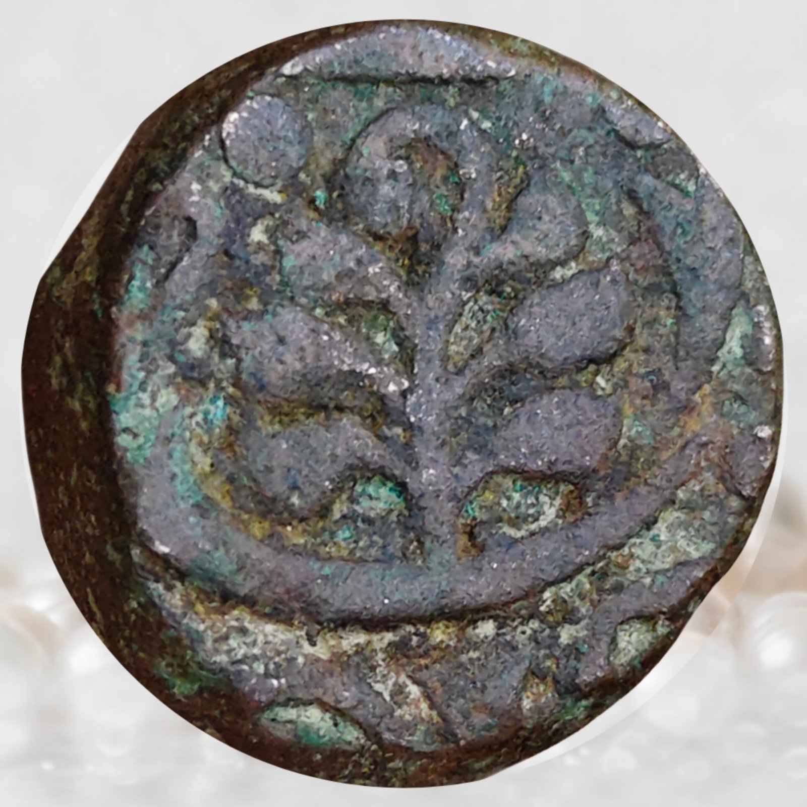 Princely State of Kishangarh 1806-1837 AD Copper 1 Takka Jhar Symbol Coin (1)