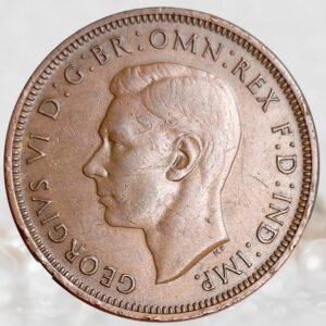 United Kingdom King George VI 1/2 Penny Bronze Coin