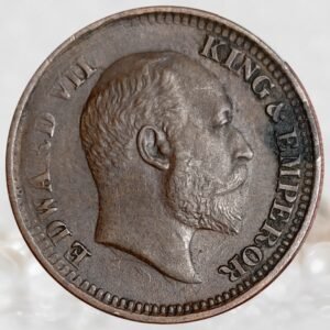 ½ Pice King Edward VII British India 1910 AD Copper Coin