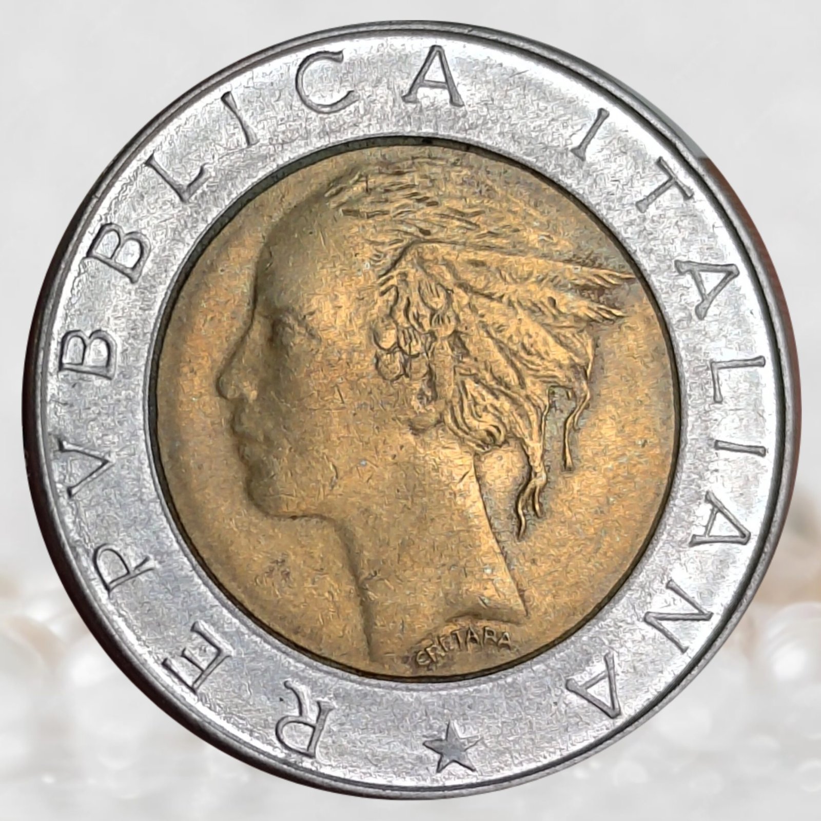 Italy 500 Lire Bimetallic (1)