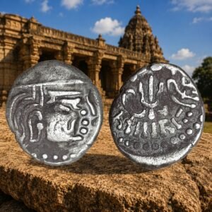 Maitraka Dynasty of Vallabhi Bhattaraka c. 470–500 CE Silver 1 Drachm