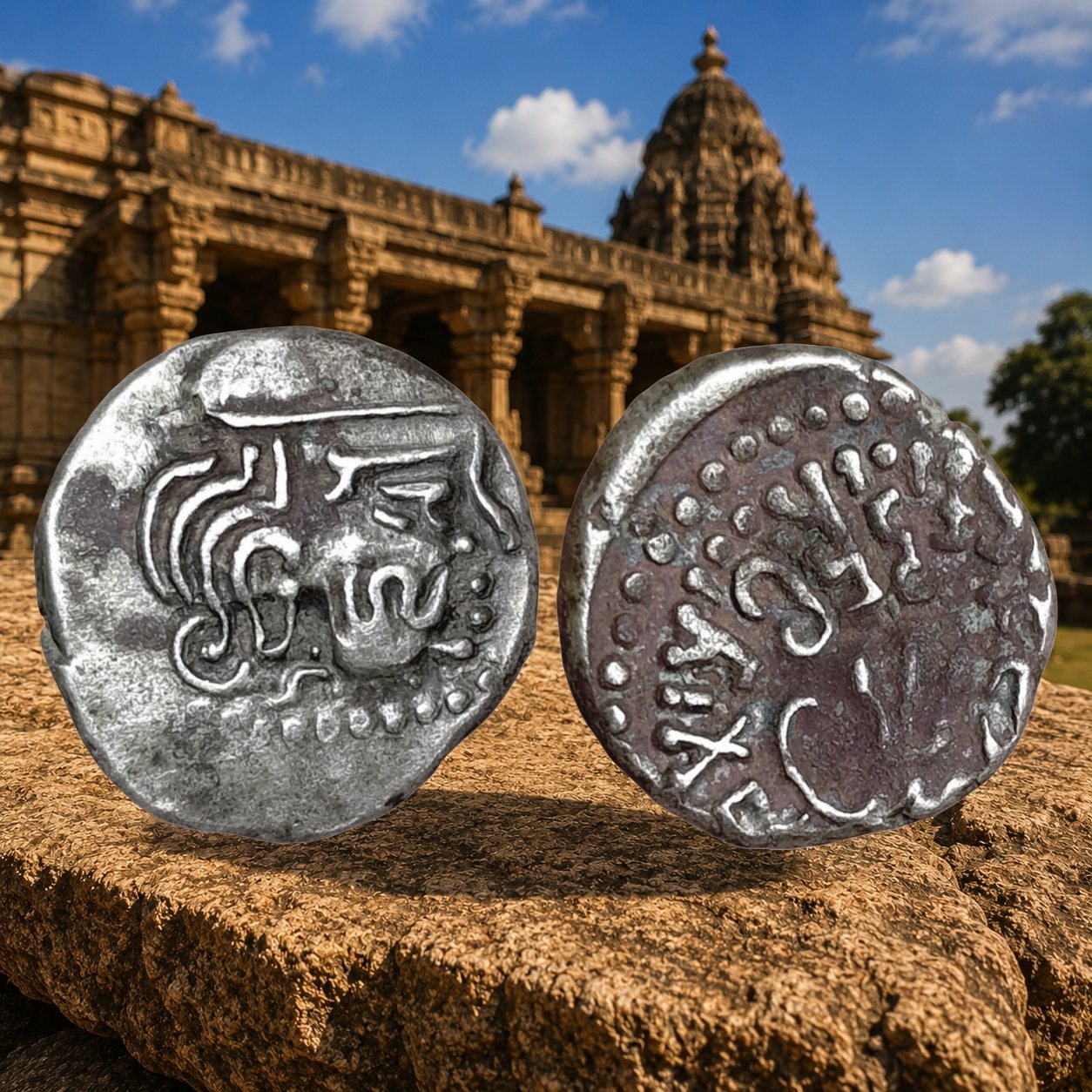 Maitraka Dynasty of Vallabhi Bhattaraka c. 470–500 CE Silver 1 Drachm (7)
