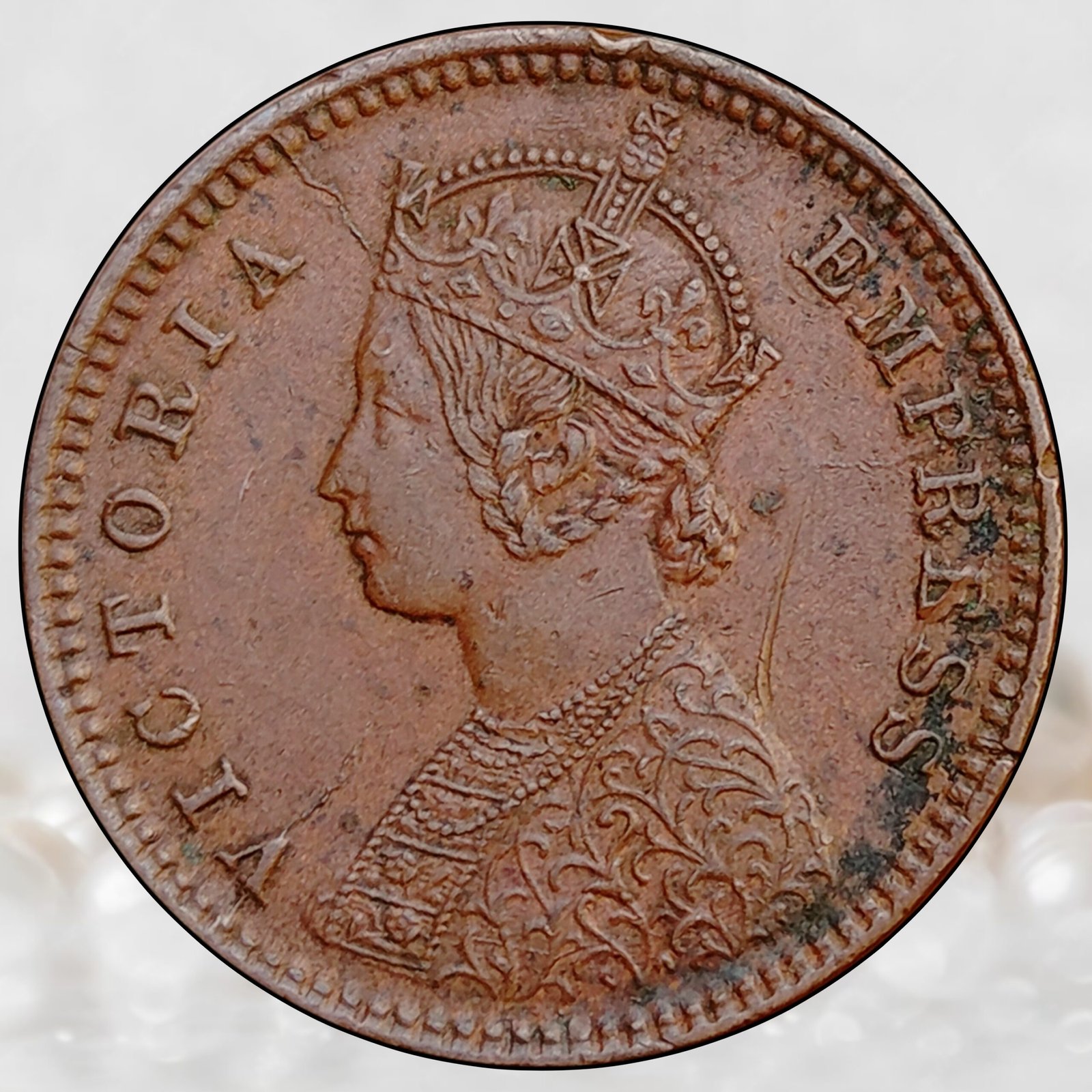 Queen Victoria British India Copper 1⁄12 Anna 1901 AD Historical Coin (1)