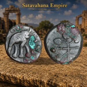 Satavahana Empire (Newase Paithan Area) Copper Elephant-Type Coin