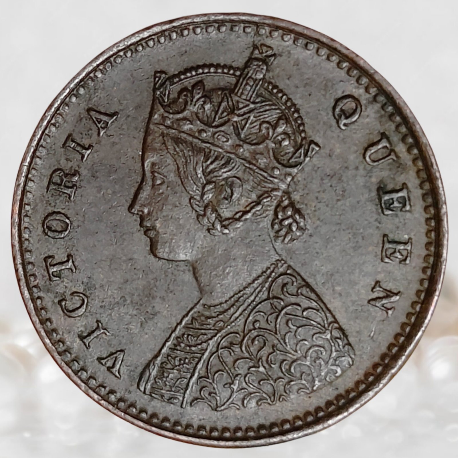 112 Anna Queen Victoria British India 1862 AD Copper Coin (5)