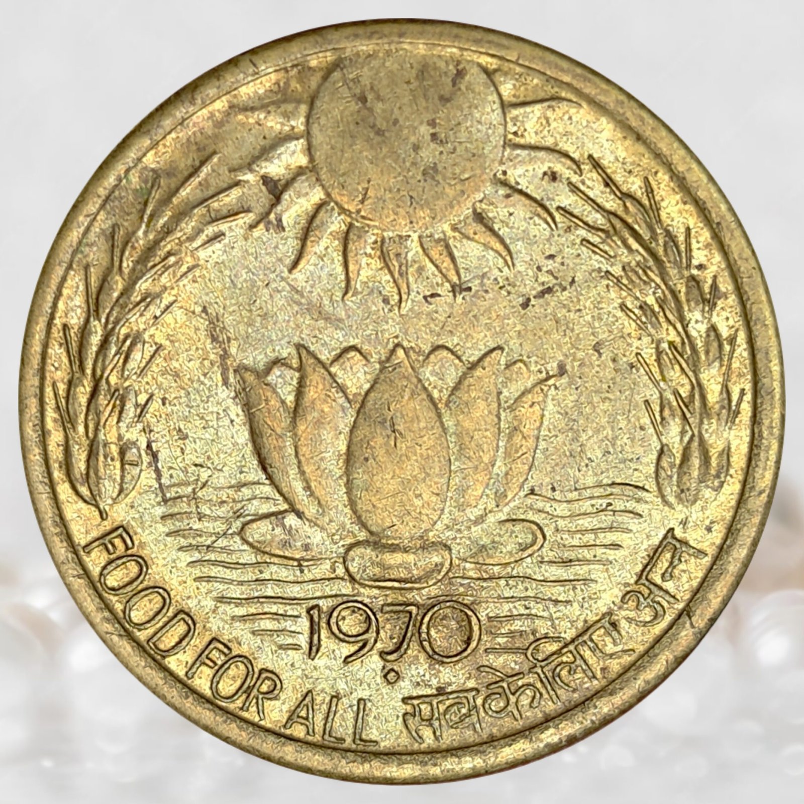 20 Paise FAO - Republic of India Commemorative Issue Aluminium Bronze Collectable Grade Coin (2)