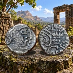 Kalachuris of Mahishmati Krishnaraja Silver Rupaka (Drachm) Ancient Rare Coin