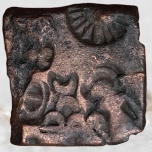 Mauryan Copper Human figure type Uninscribed Punchmark Ancient Central India Ujjain & Vidisha Region 322 BCE -185 BCE Copper Coin