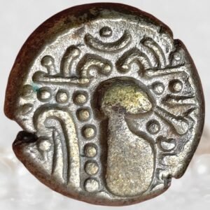 Paramara of Rajputana & Gujarat Region – Indo-Sasanian Style Gadhaiya Paisa Silver Drachm Coin